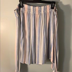 TWO over the shoulder loose, flowy tops